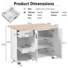 NicBex Mobile Kitchen Island Cart Morden Kitchen Storage Cabinets on Wheels with Drop Leaf, Slidiout Shlef and Cabinet for Kitchen - 2 of 4