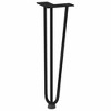 vidaXL - Solid Steel Hairpin Table Legs 16.5" Black - Modern Adjustable Table Base with Pre-Drilled Holes for Home/Office/Garden - 4 of 4
