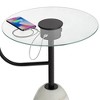 Pacific Coast Lighting Modern 65 3/4" Tall Standing Floor Lamp Tray Table USB Port Black White Marble Living Room Charging Bedroom House Reading - 3 of 4