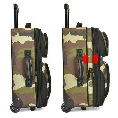Camouflage 2-Piece Softside Rolling Luggage Set with Tote