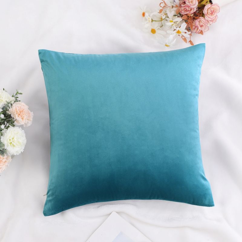 PiccoCasa Velvet Throw Pillow Cover Decors Throw Cushion Cover Square Pillowcase, 3 of 8