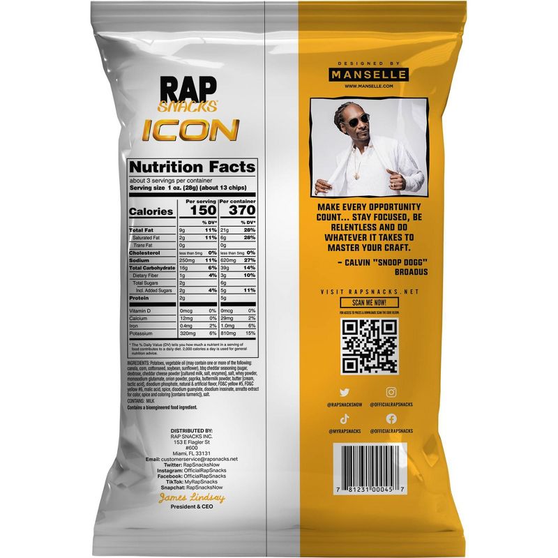 Rap Snacks Cheddar Barbeque Potato Chips - Snoop Dogg &#8211; 2.5oz, 2 of 4
