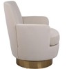 Okak Luxury Velvet Swivel Barrel Chair,360° Silent Rotating Accent Chair with Golden Base for Living Room,Bedroom,Office - 4 of 4