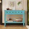 Bella Depot 38.2" Rustic Console Table with Open Shelf - 3 of 4