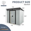NicBex Outdoor Metal Storage Shed with Lockable Sliding Doors and Transparent Plate for Backyard Garden,Patio - 3 of 4