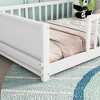Twin Size Platform Bed with Built-in Book Storage Rack - 4 of 4