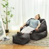 NicBex Teddy Fabric Fluffy Bean Bag Chair with Memory Foam,Lazy Sofa Chair with Tufted Soft Stuffed Filling,Modern Lounge Chair for Living Room - 2 of 4