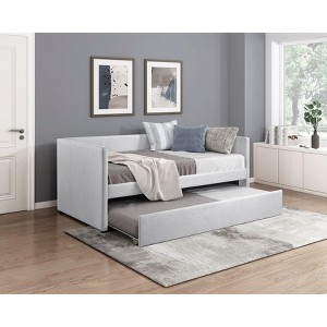 NicBex Twin Size Upholstery Size Daybed with Trundle,Sofa Bed Frame for Bedroom,Living Room,Apartment - 1 of 4