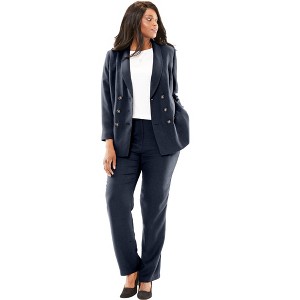 Jessica London 2-Piece Double-Breasted Pantsuit - 1 of 2