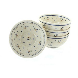 Blue Rose Polish Pottery 971-4 Zaklady 4 Piece Dessert Bowl Set - 1 of 1