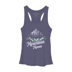 Women's Design By Humans Mountain Mama Camping Adventure Mom By Flowerr Racerback Tank Top - 1 of 2