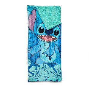Northwest Lilo and Stitch Cloud High Pile Fleece Slumber Bag, 27" x 56", Big Smiles - 1 of 4