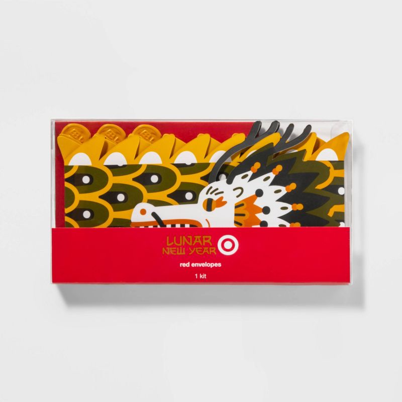 3ct Lunar New Year Red Dragon Accordion Envelope Pack, 3 of 4
