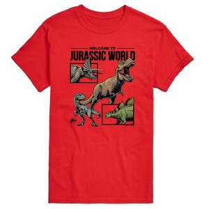 Men's - Jurassic Park - Welcome To Jurassic World Dino Short Sleeve Graphic T-Shirt - 1 of 4