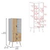 Huna Tall Dresser, Unit with Door, 2 Drawers, and Open Shelves - 3 of 4