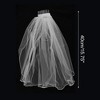 Unique Bargains Comb Wedding Veil White 1 Pcs - 2 of 4