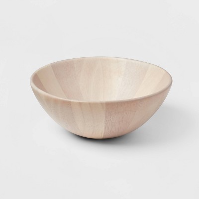 7oz Rubberwood White Washed Serving Bowl - Threshold™