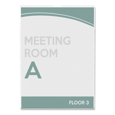 Clear Polystyrene Plastic Slanted Desk Sign Holder 5" x 7"