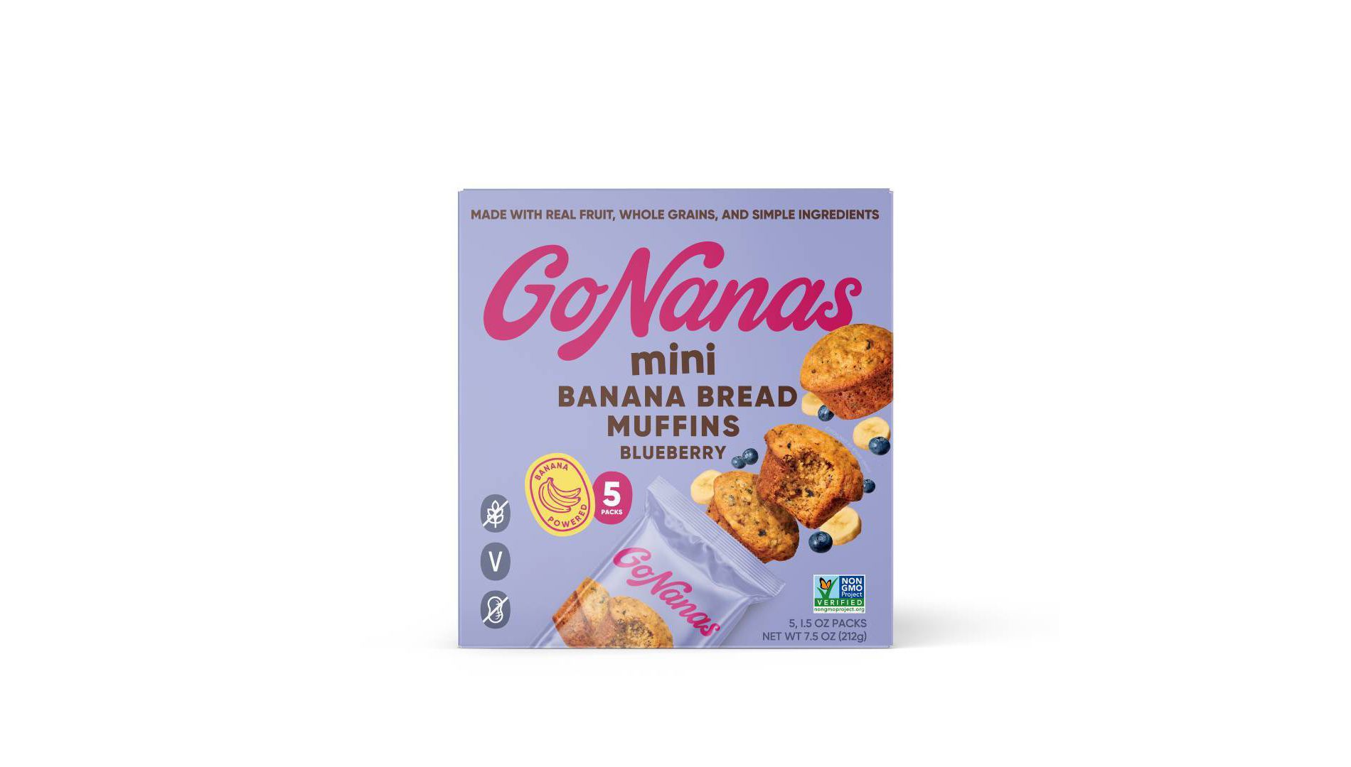 GoNanas Blueberry Banana Bread Mini Muffins - 7.5oz/5ct