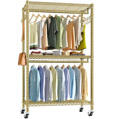 Gold discount clothes rail