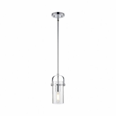 Pilaster II Cylinder - 1 Light Pendant In Contemporary Style-9.5 Inches Tall and 5 Inches Wide