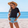 Women's Chic Beach Casual T-Shirt with Open Back Detail - Cupshe - 2 of 4