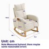 Lyngins Nursery Rocking Chair with Pockets,Upholstered Glider Rocking Chair with Non-slip Feet,Polyester Accent Chair for Bedroom,Living Room - 3 of 4