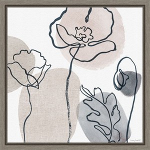 Amanti Art Think Neutral 02A (Floral) by Lisa Audit Canvas Wall Art Print Framed 16 x 16-in. - 1 of 4