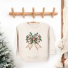 The Juniper Shop Holly Leaves Coquette Youth Ultra-Soft Graphic Sweatshirt - M - Natural - 2 of 3