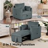 CLIHOME Convertible Lounge Chair with USB and 2 Pillows Single Sofa Bed Pullout Sleeper Sofa Couches - 4 of 4