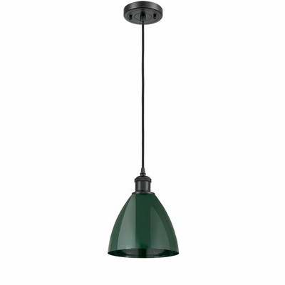 Plymouth Dome - 1 Light Cord Hung Mini Pendant In Industrial Style-11.25 Inches Tall and 7.5 Inches Wide