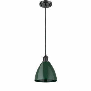 Plymouth Dome - 1 Light Cord Hung Mini Pendant In Industrial Style-11.25 Inches Tall and 7.5 Inches Wide - 1 of 1