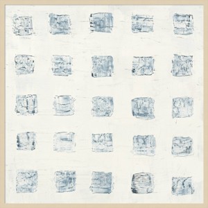 Amanti Art 41"x41" Squares on White by Wild Apple Portfolio Wood Framed Wall Art Print : Contemporary Checkered Lithograph, Acrylic Finish - 1 of 4
