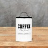 Amici Home Country Cottage Metal Canister, For Kitchen & Pantry, Black & White,Coffee, 42oz - 3 of 4