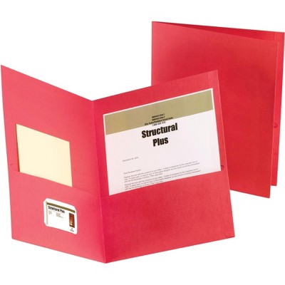 Oxford Jumbo 2-Pocket Folder, 12 x 9 Inches, Red, Pack of 25