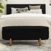 FONTOI Oval Storage Ottoman, Ottoman Foot Stools, Storage Bench for Living Room Bedroom, Black, 17.72"*16.34"*46.06" - 2 of 4
