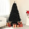 NAYSAYE 6ft Unlit Artificial Christmas Tree with 1000 PVC Branch Tips, Wide Xmas Tree, Metal Stand for Indoor Holiday Home Office Decor, Black - 2 of 4