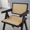 CAVINAS 17.72" Retro Dining Chairs,Set of 2,Rubber Wood Rattan Weaving Chairs for Dining Room,Wooden Accent Chairs,Dining Furniture Chairs - 2 of 4