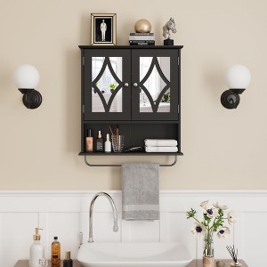 Heynemo Medicine Cabinet with Mirror, Vanity Wall Mounted Storage Cabinet with Adjustable Shelves and Towel Bar, for Bathroom, Laundry - 1 of 4