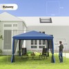 10' x 10' Pop Up Canopy Tent with Netting, Instant Gazebo, Screen House Room with Carry Bag, Height Adjustable, for Outdoor, Garden, Patio, Camping - 3 of 4