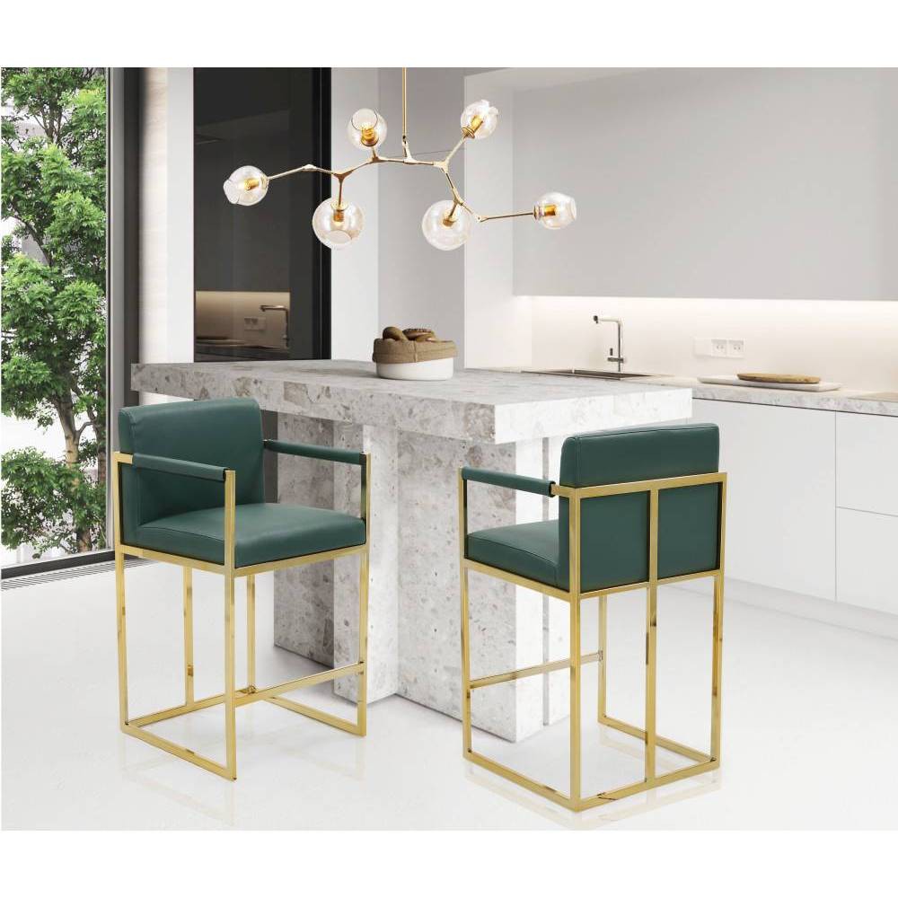 Bertrand Counter Stool Green - Chic Home Design was $329.99 now $230.99 (30.0% off)
