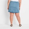 Women's Denim Studded Mini A-Line Skirt - Future Collective Blue Denim - 2 of 3