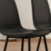 GlasFlength Accent Chairs Premium Blend Upholstery Ergonomic Curved Seating Comfortable Design Four Chairs For Living, Black, 17"*17"*34.5" - 4 of 4