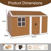 ORRD 12x8 FT Heavy-Duty Metal Storage Shed with Windows, Lockable Door & Vents, Weatherproof Outdoor Shed - 4 of 4