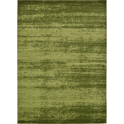 Green Tufted Synthetic Reversible Washable 9' x 12' Area Rug