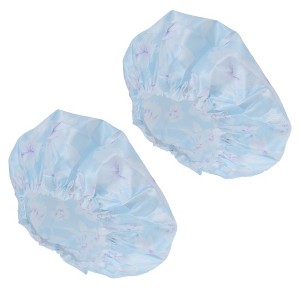 Unique Bargains Reusable Shower Cap 2 Pcs - 1 of 4