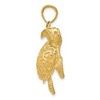 Black Bow Jewelry 14k Yellow Gold 2D Textured Sea Turtle Pendant - 2 of 4