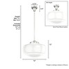 Hunter Fans 16" Saddle Creek Mini Pendant Brushed Nickel Ceiling Light Classic Design with Glass Shade - 2 of 4