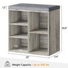 WhizMax Grey Shoe Bench for Storage,Shoe Rack with Sitting Bench,3-Tier Adjustable Shelf for Entryway Hallway Living ROM Bedrom Dormitory - 2 of 4
