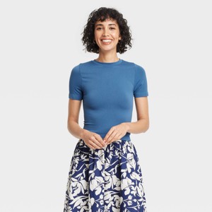 Women's Slim Fit Short Sleeve Seamless Baby T-Shirt - A New Day™ - 1 of 4